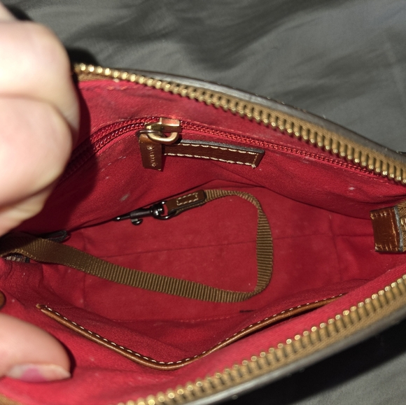 Dooney & Bourke Blue and Tan Crossbody Bag - Picture 6 of 7